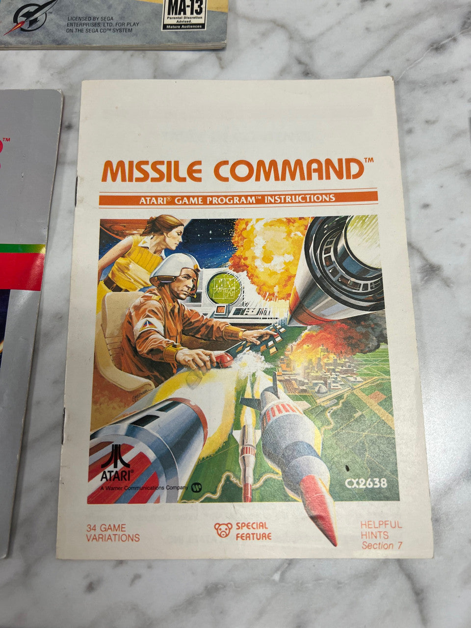 Missile Command Atari 2600 Manual Only