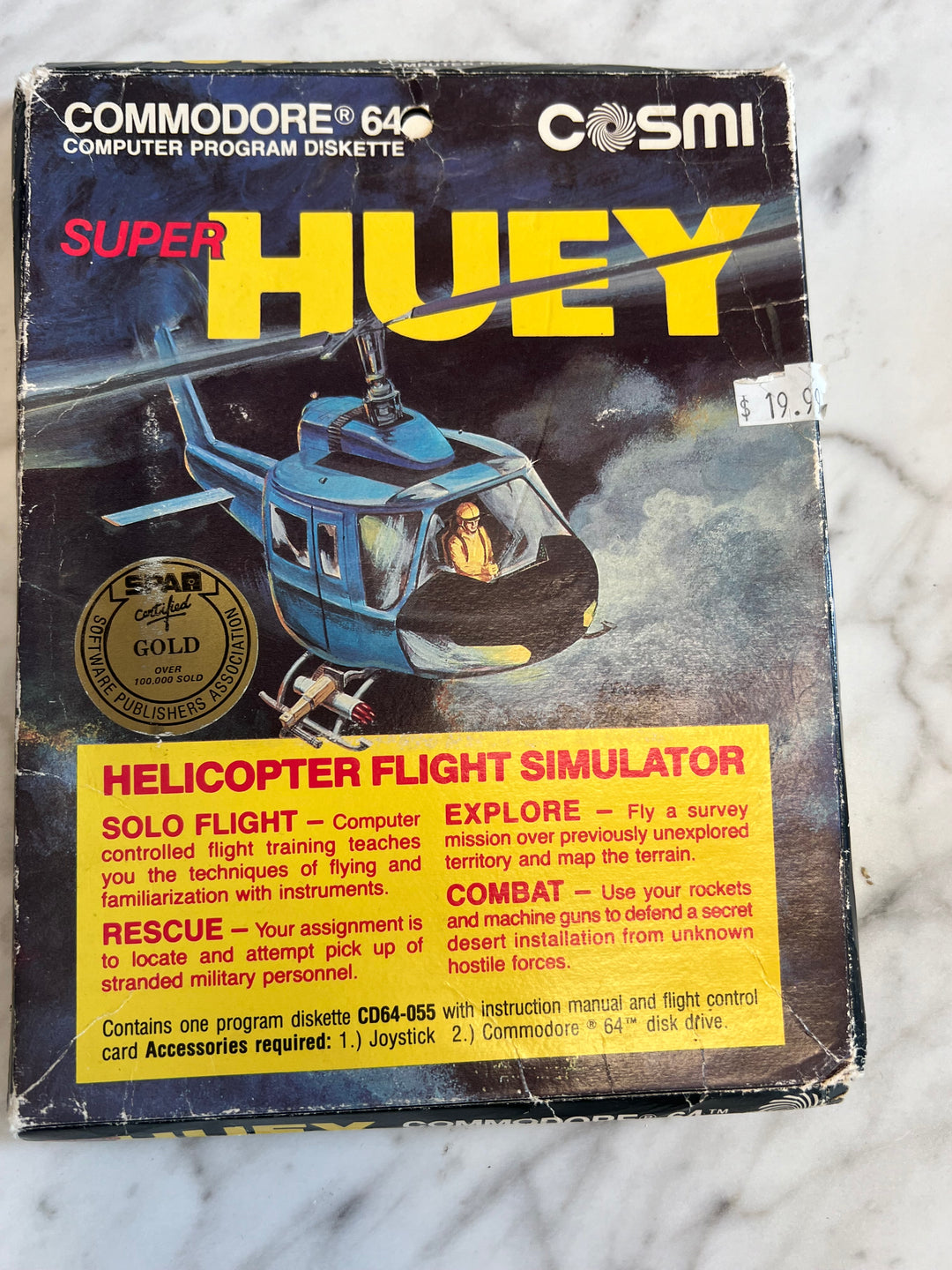 Super Huey for Commodore 64 In Box  PC73024