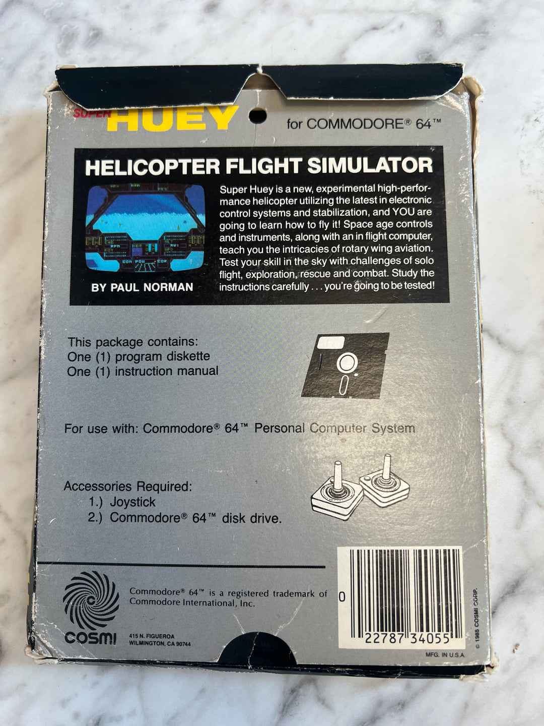 Super Huey for Commodore 64 In Box  PC73024