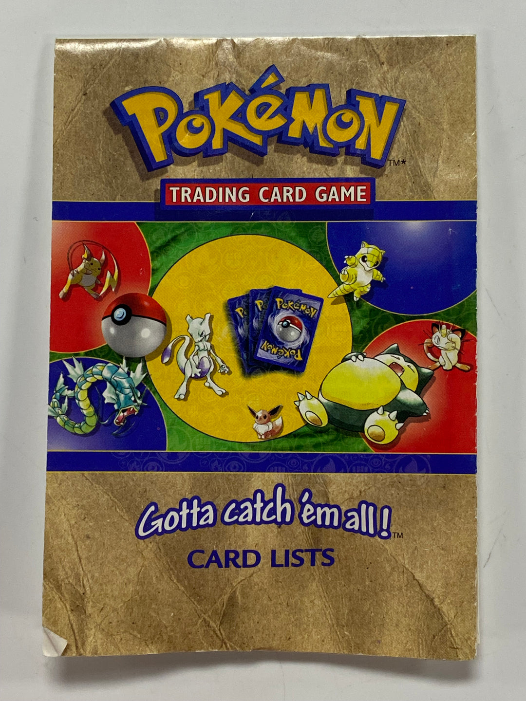 Pokemon Trading Card Game Card List Insert for Base Set / Jungle / Fossil UT91126