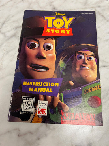 Toy Story Super Nintendo SNES Manual Only