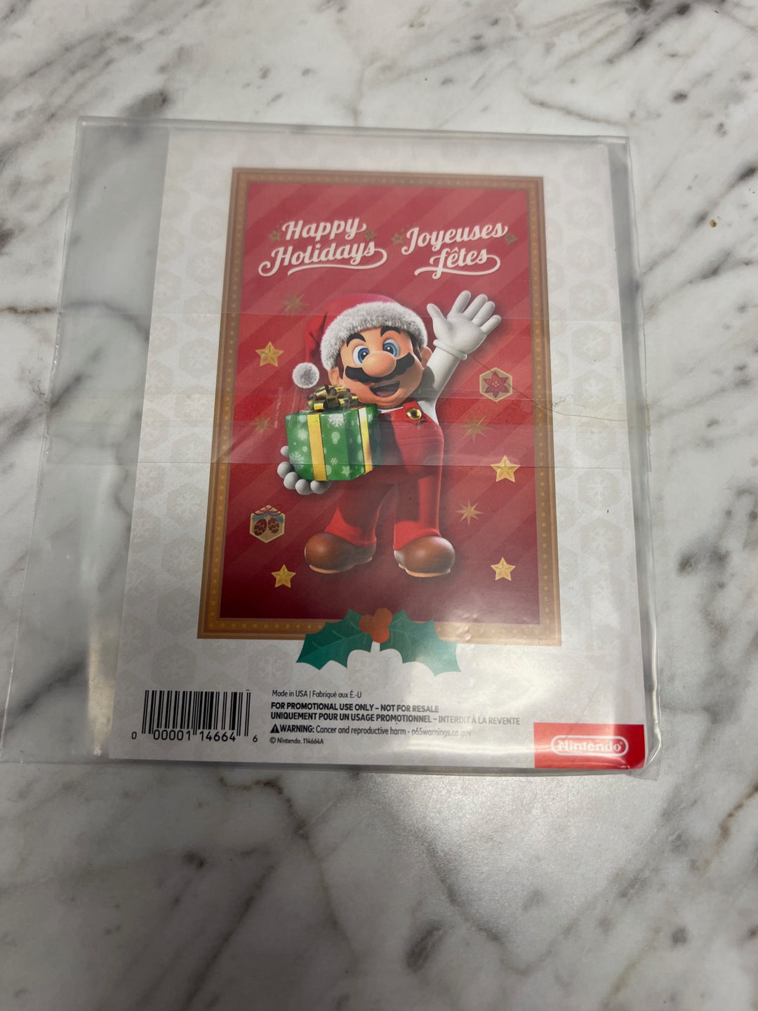 Holiday Cards (set of 3) Super Mario Christmas My Nintendo Reward NEW P12825