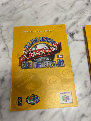 Major League Baseball featuring Ken Griffey JR N64 Nintendo 64 Manual Only
