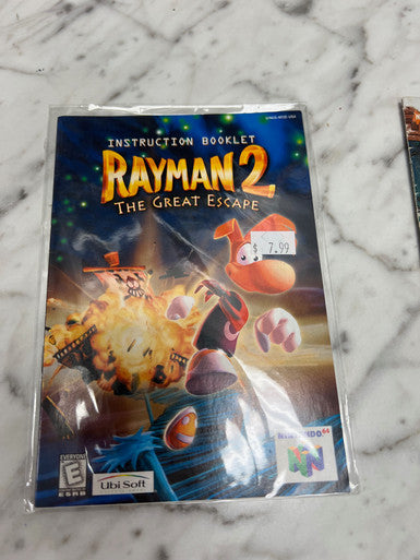 Rayman 2 The Great Escape Nintendo 64 N64 Manual Only