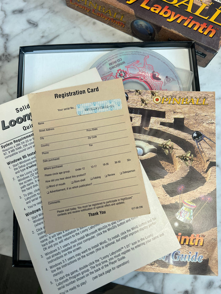 Solid State Pinball Loony Labyrinth PC CD-ROM 386   PC73024