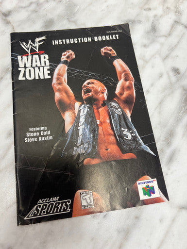 WWF Warzone N64 Nintendo 64 Manual Only