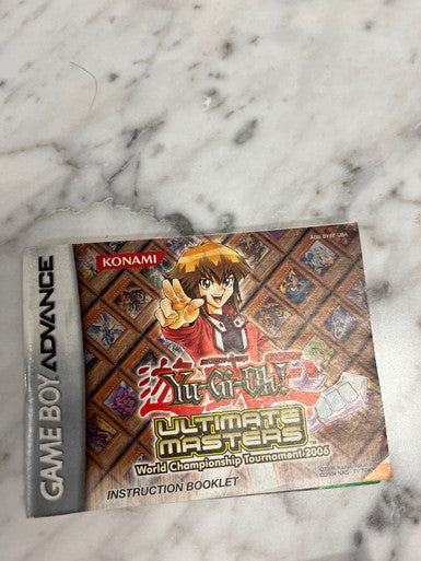 Yu-Gi-Oh Ultimate Masters GBA Game Boy Advance Manual only