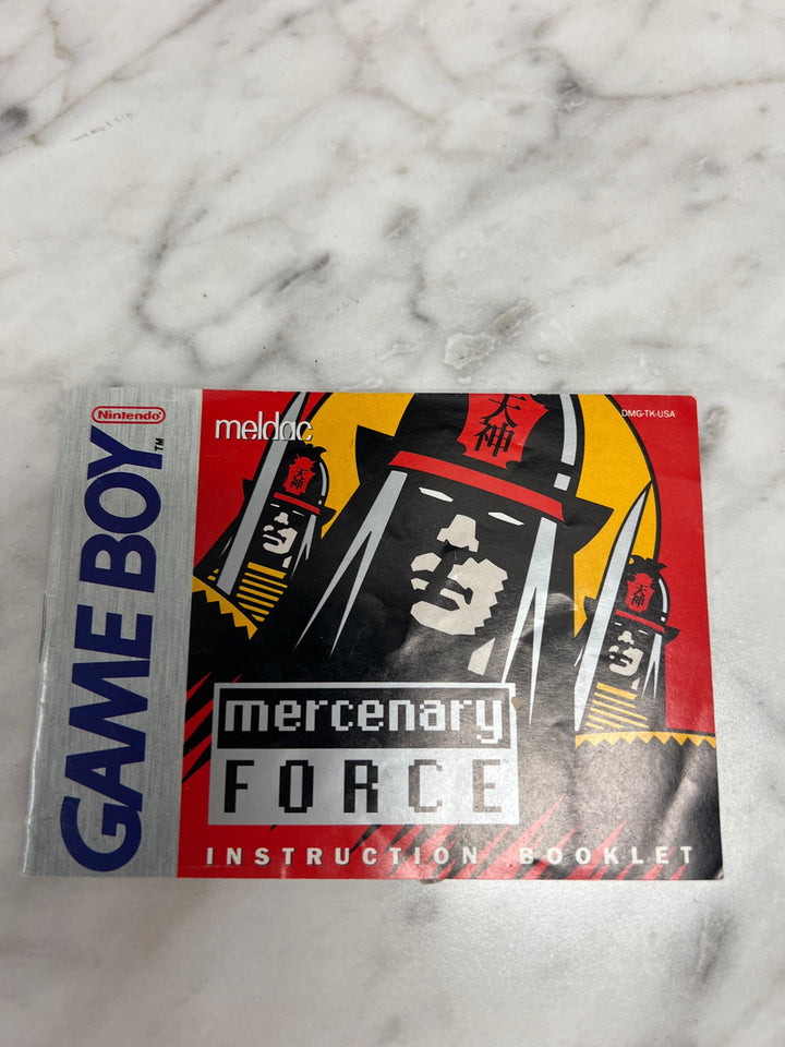 Mercenary Force Game Boy Manual only