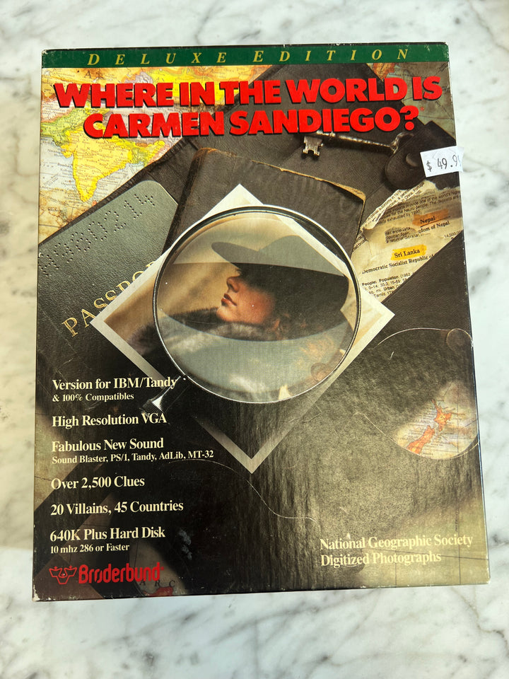 Where in the World is Carmen Sandiego? Deluxe Edition Big Box PC Floppy Disk Game PC73024