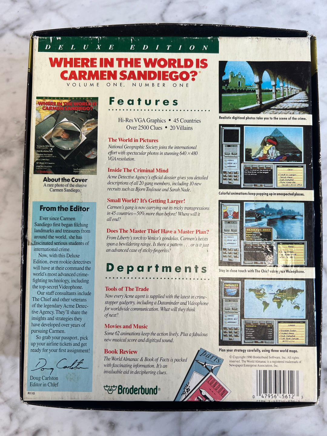 Where in the World is Carmen Sandiego? Deluxe Edition Big Box PC Floppy Disk Game PC73024