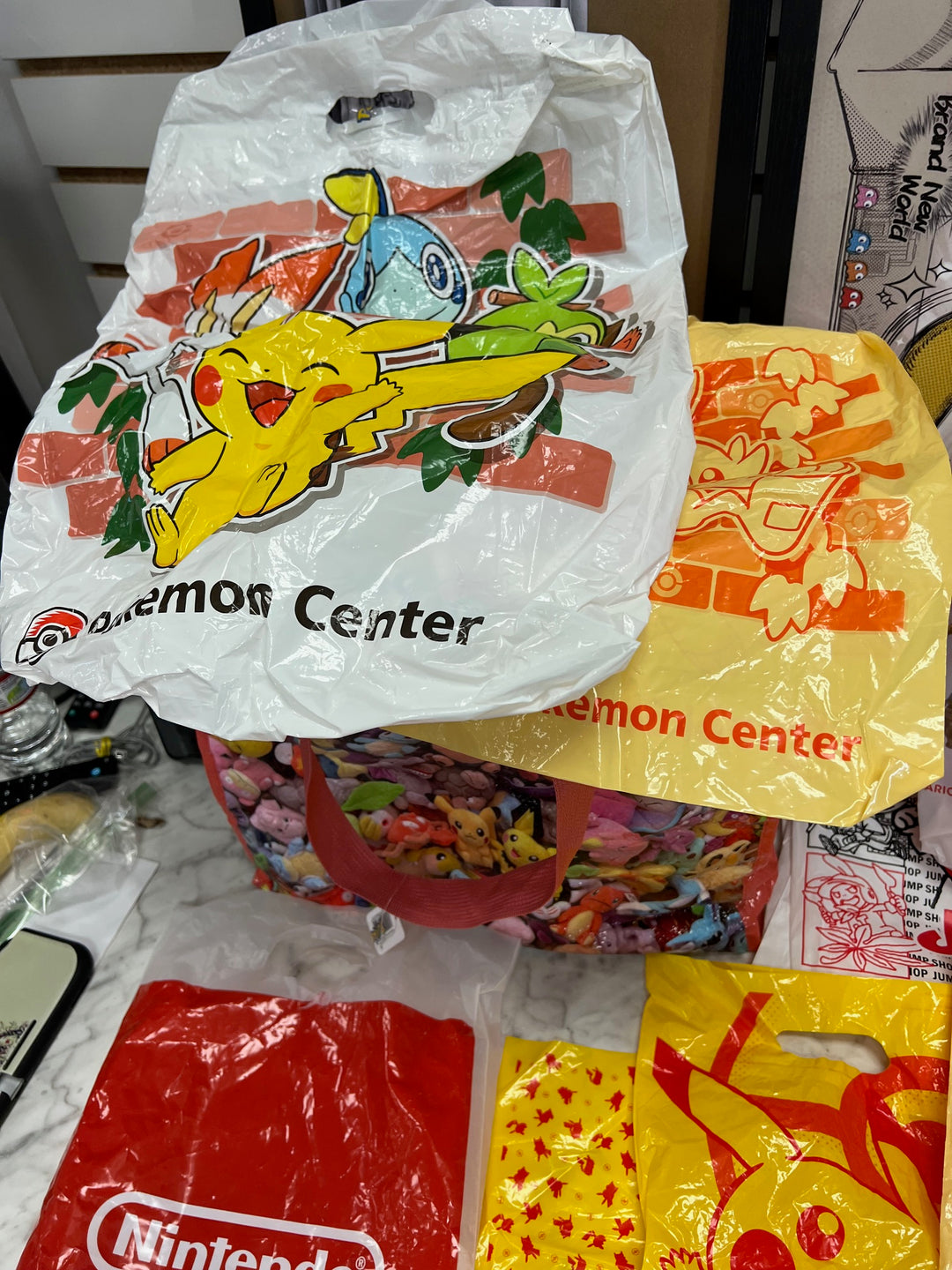 Bag full of bags -Nintendo Tokyo, Pokemon Center Mario Zelda Splatoon  P12825