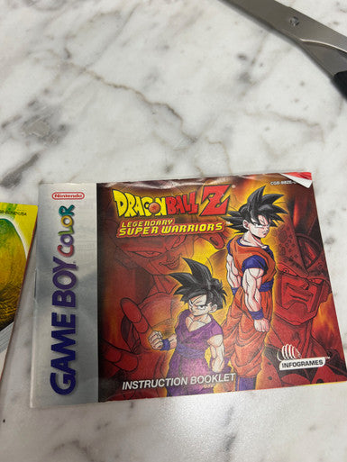 Dragon Ball Z Legendary Super Warriors Game Boy Color Manual Only