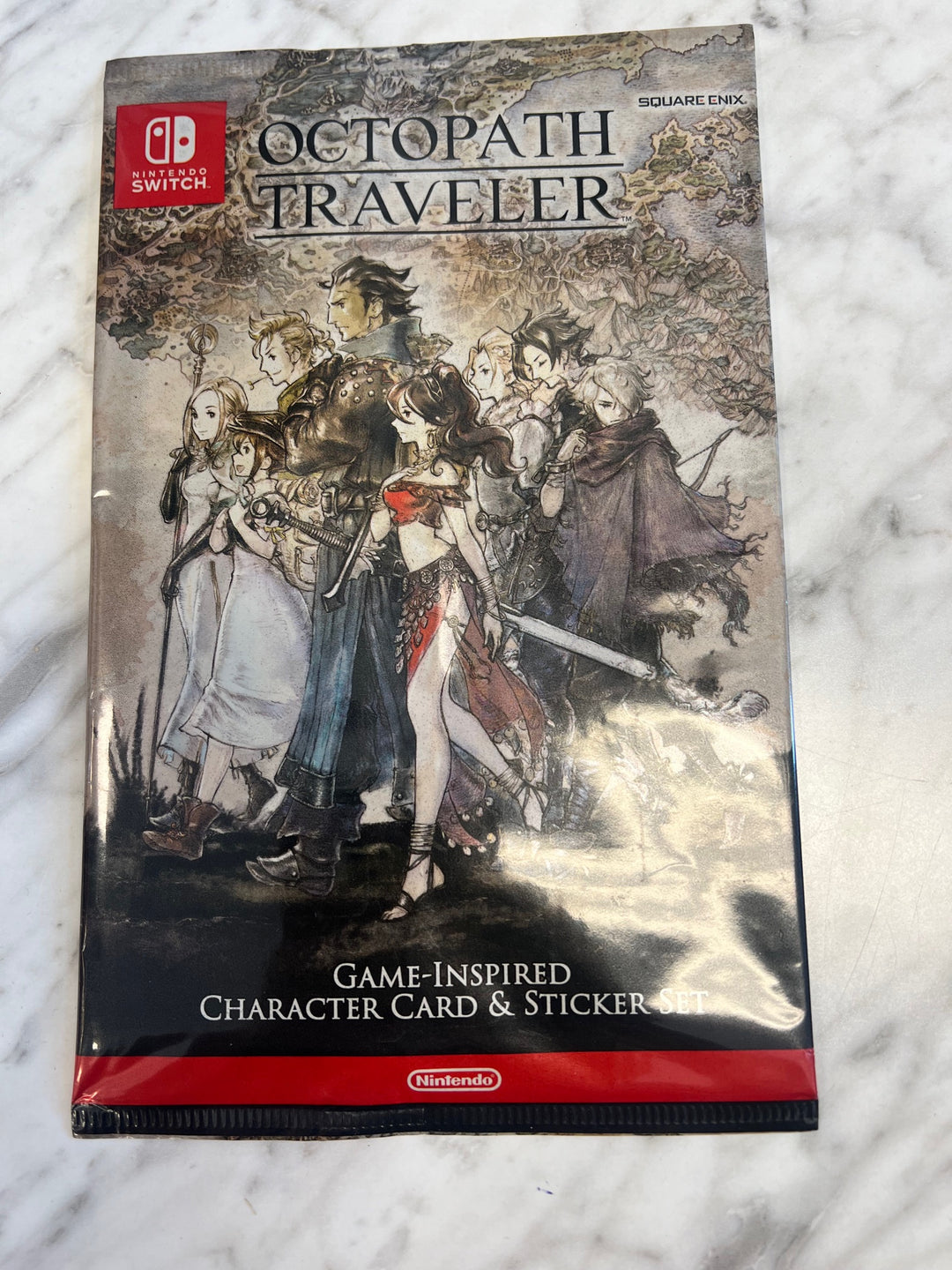 Octopath Traveler Nintendo Switch Promotional Character Card & Sticker Set NEW P12925