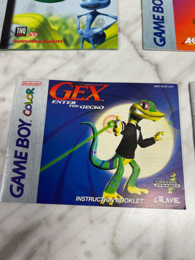 Gex Enter the Gecko Game Boy Color Manual Only