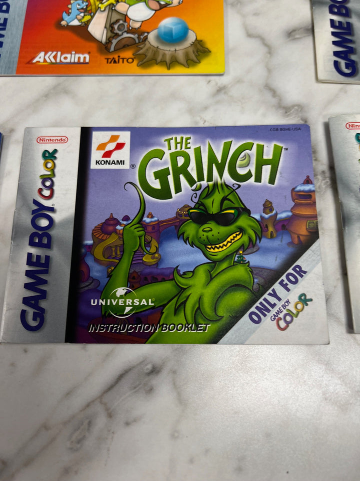 The Grinch Game Boy Color Manual only