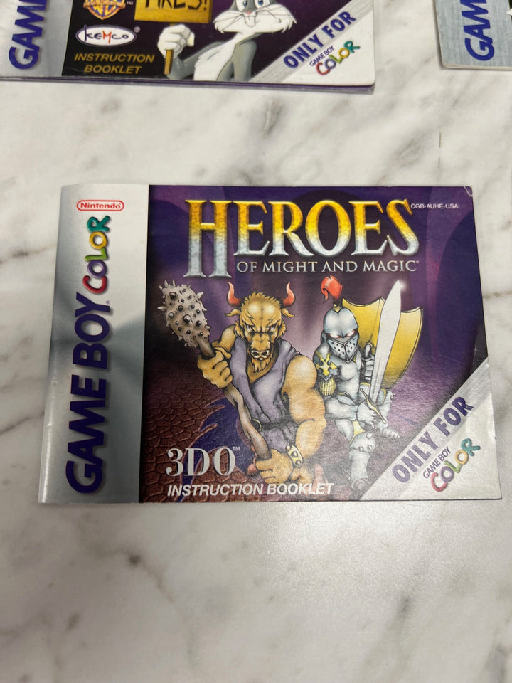 Heroes of Might and Magic Game Boy Color Manual only