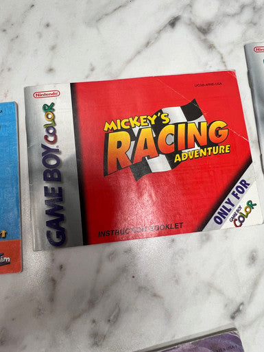 Mickey's Racing Adventure Game Boy Color Manual Only