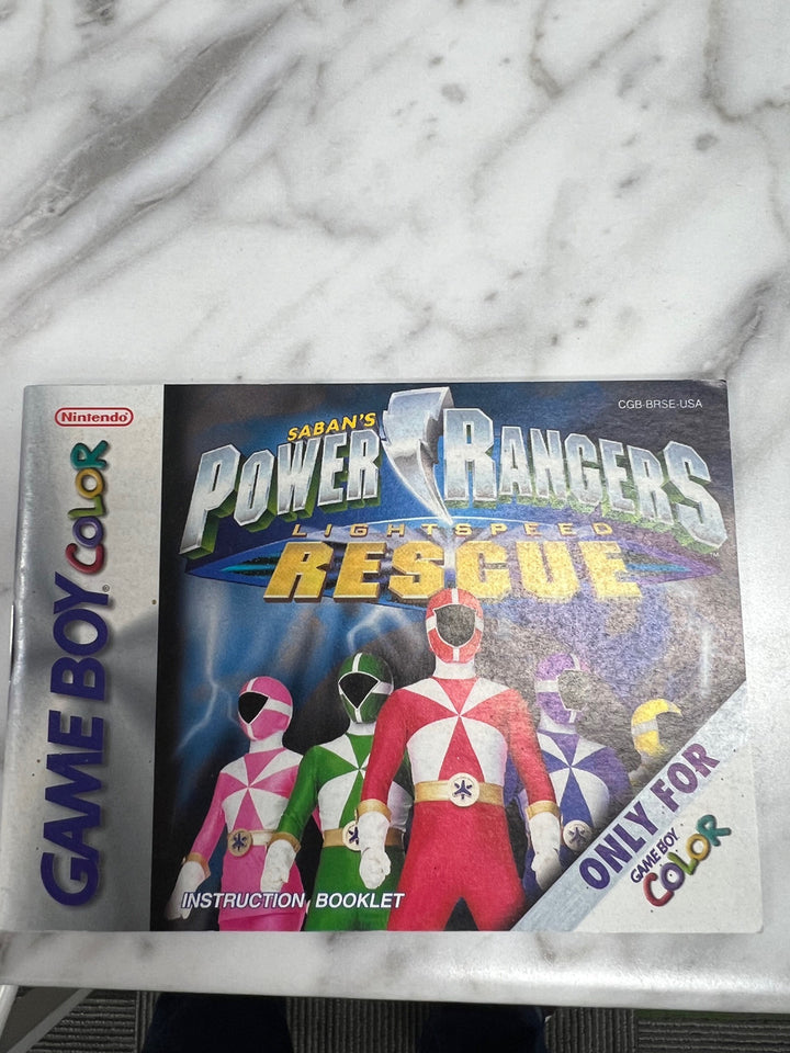 Power Rangers Lightspeed Rescue Game Boy Color Manual only