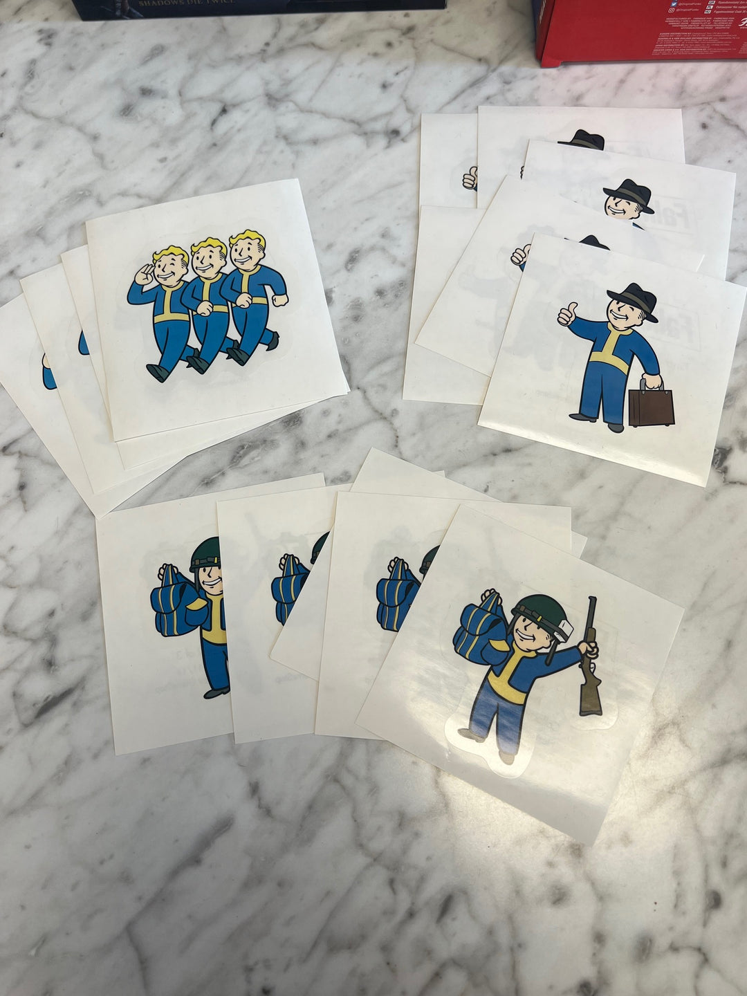 Set of 14 Fallout 76 Vault Boy Sticker Decals Gamestop Promo P12925
