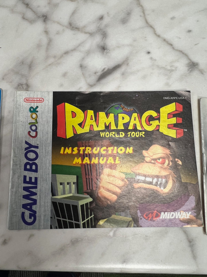 Rampage World Tour Game Boy Color Manual Only