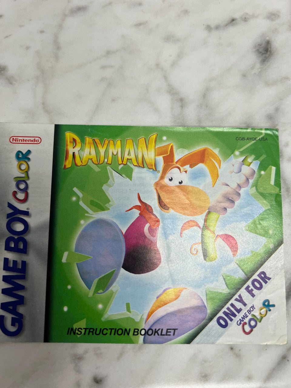 Rayman Game Boy Color Manual Only