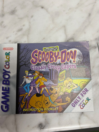 Scooby Doo Classic Creep Capers Game Boy Color Manual only