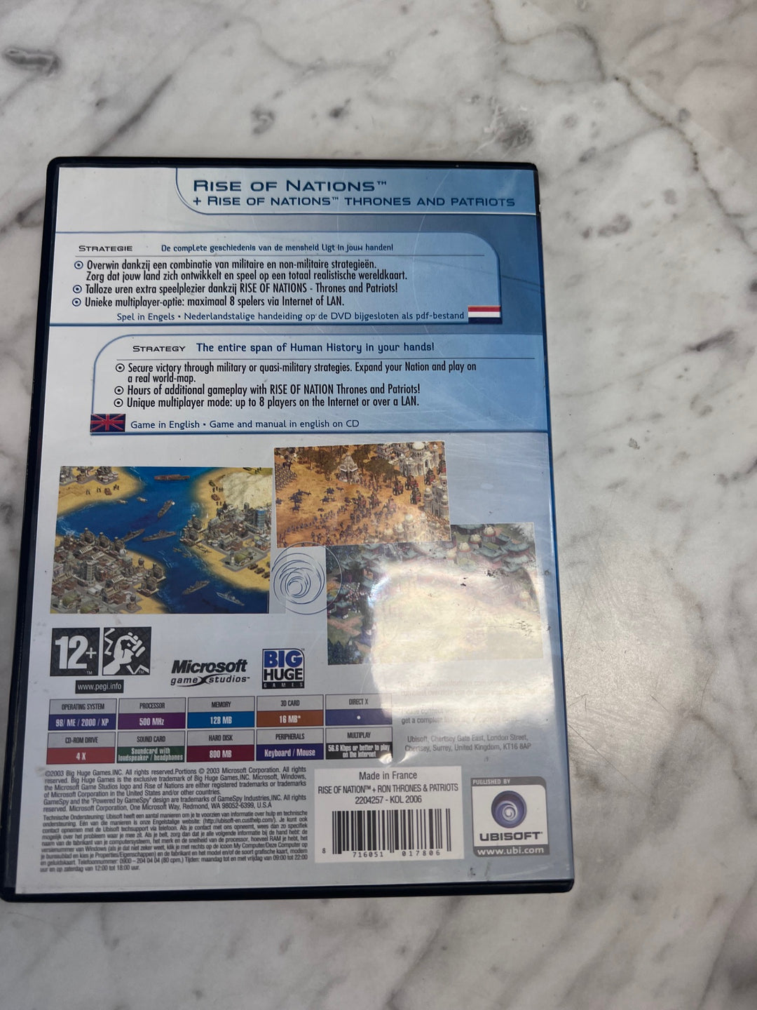 Rise of Nations and Thrones & Patriots Gold Edition PEGI Version PC DVD-ROM    PC11425