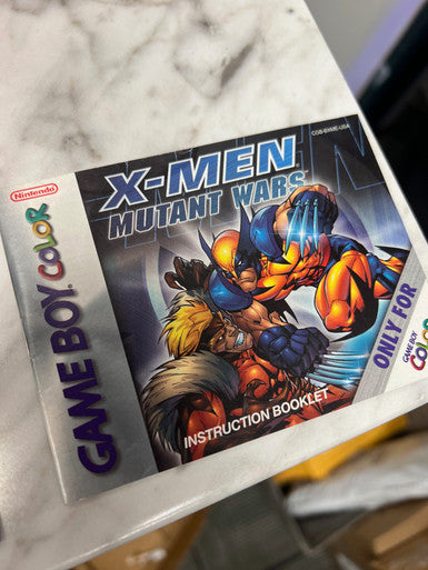 X-Men Mutant Wars Game Boy Color Manual Only