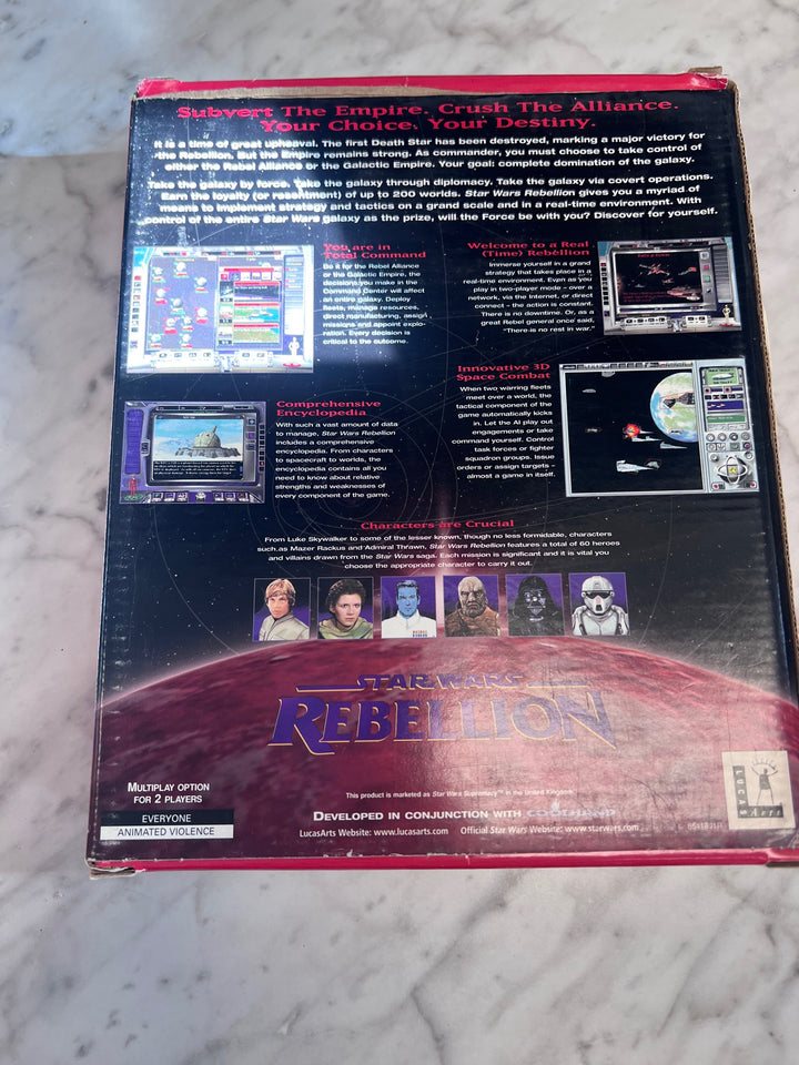 Star Wars Rebellion Windows PC CD-ROM    PC11425