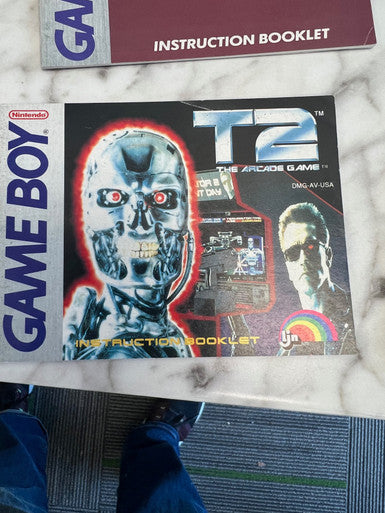 T2 Terminator 2 The Arcade Game Gameboy manual only
