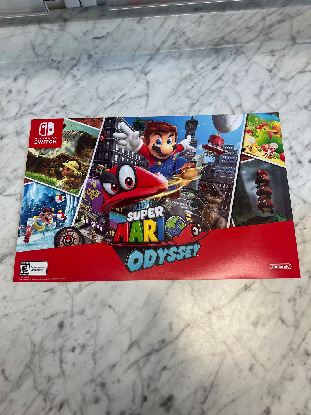 Official Super Mario Odyssey Nintendo Switch Double Sided Promotional Poster P12925