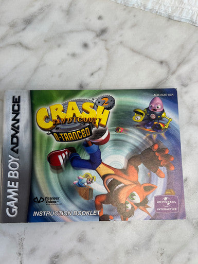 Crash Bandicoot 2 N-Tranced Gameboy Advance manual only