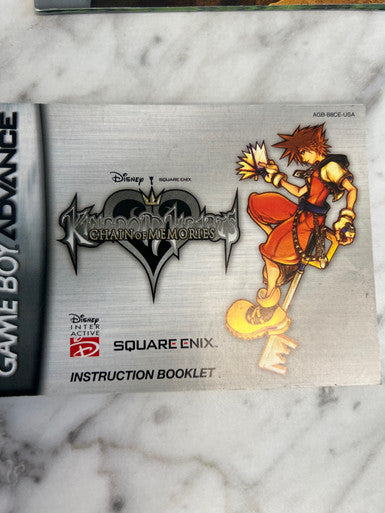 Kingdom Hearts Chain of Memories Gameboy Advance manual only