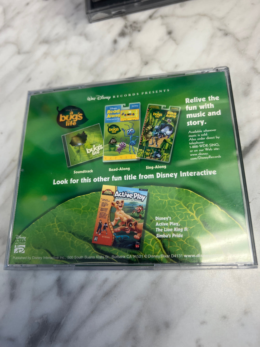 Disney's A Bug's Life Active Play Jewel Case PC CD-ROM    PC73124