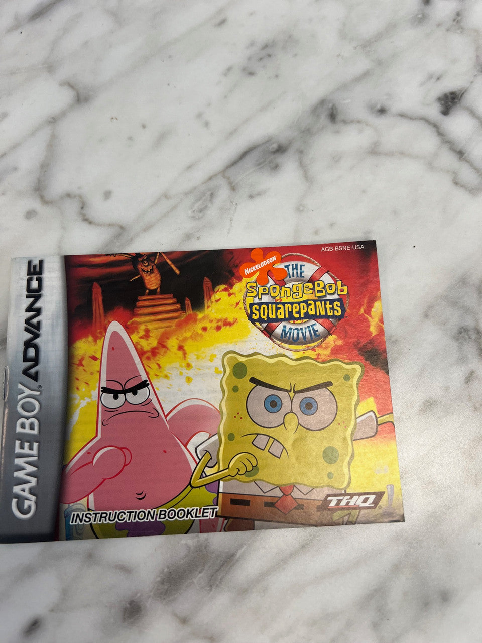 The Spongebob Squarepants Movie Gameboy Advance manual only