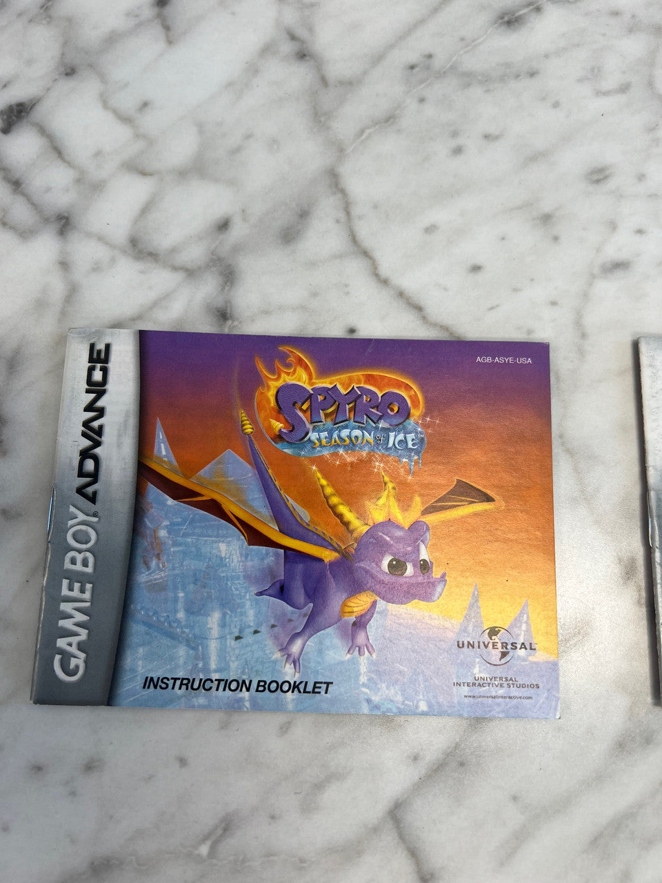 Spyro Season of Ice Gameboy Advance manual only