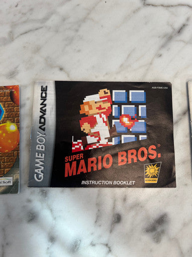 Super Mario Bros Gameboy Advance Classic NES manual only
