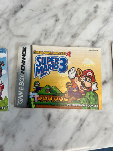 Super Mario Advance 4 Super Mario Bros 3 Gameboy Advance manual only