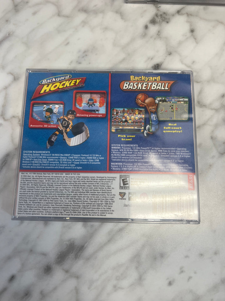 Backyard Hockey and Backyard Basketball Combo Pack Jewel Case PC CD-ROM    PC73124