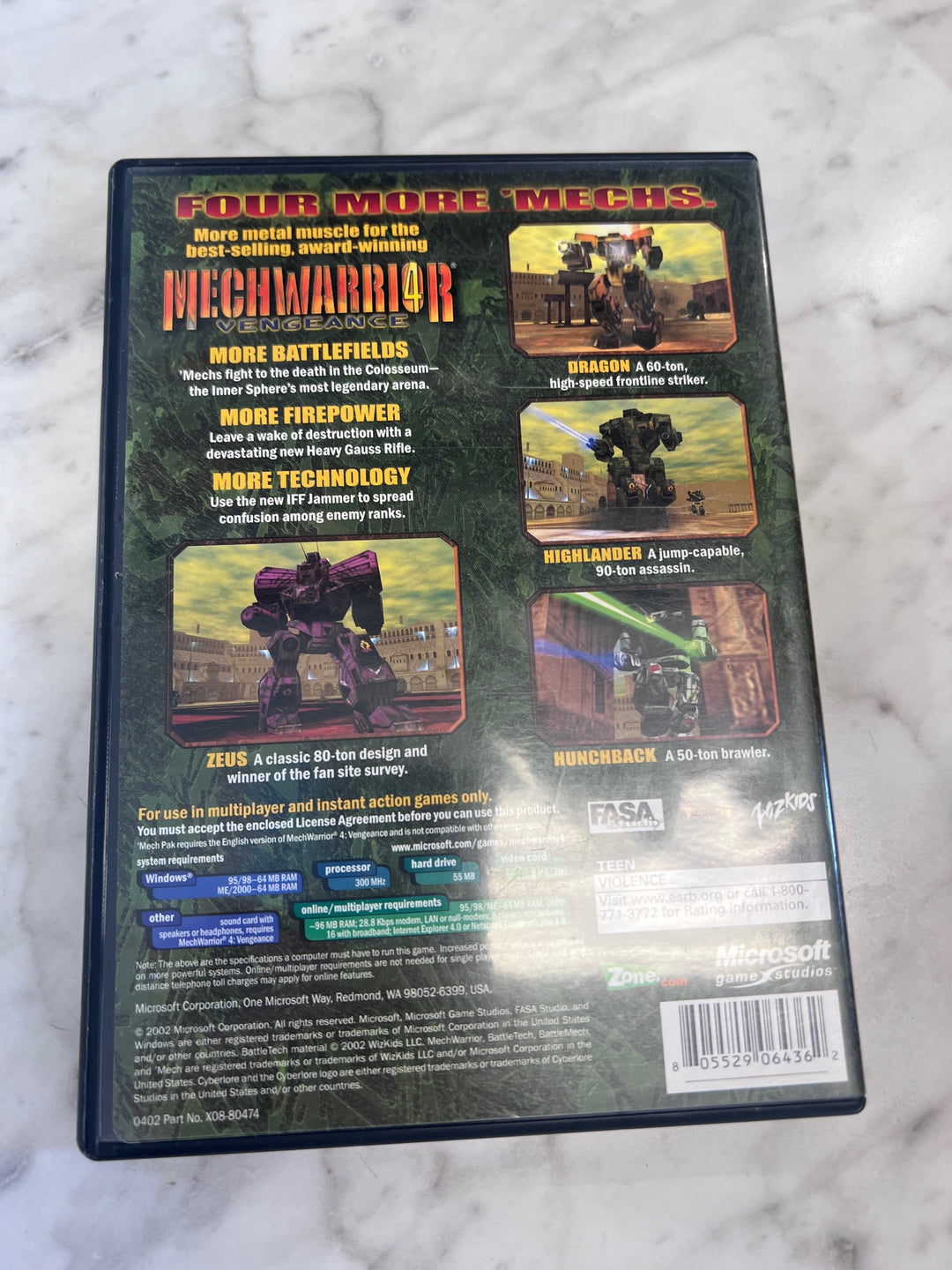 Mechwarrior 4 Inner Sphere Mech Pack PC CD-ROM  PC11425