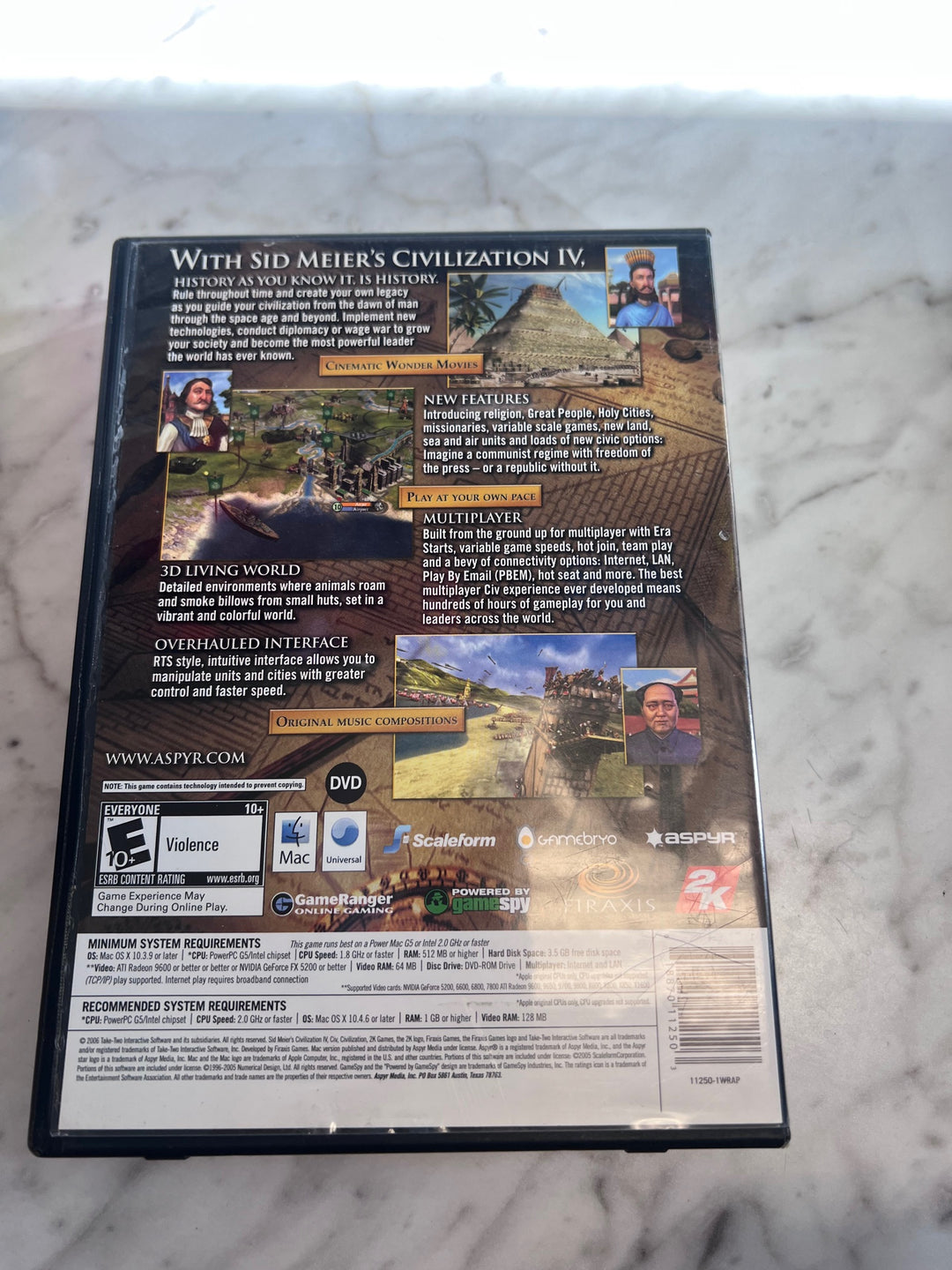 Sid Meier's Civilization IV Macintosh DVD-ROM PC11425