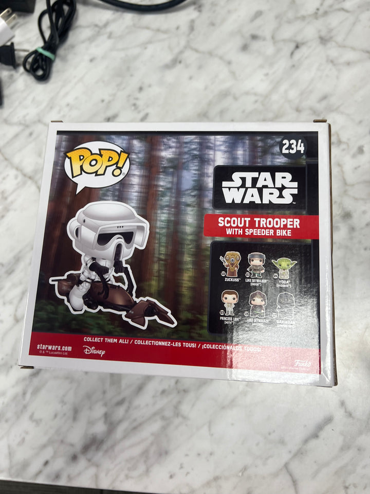 Funko POP! Star Wars Scout Trooper with Speeder Bike #234 Smuggler's Bounty FP101424