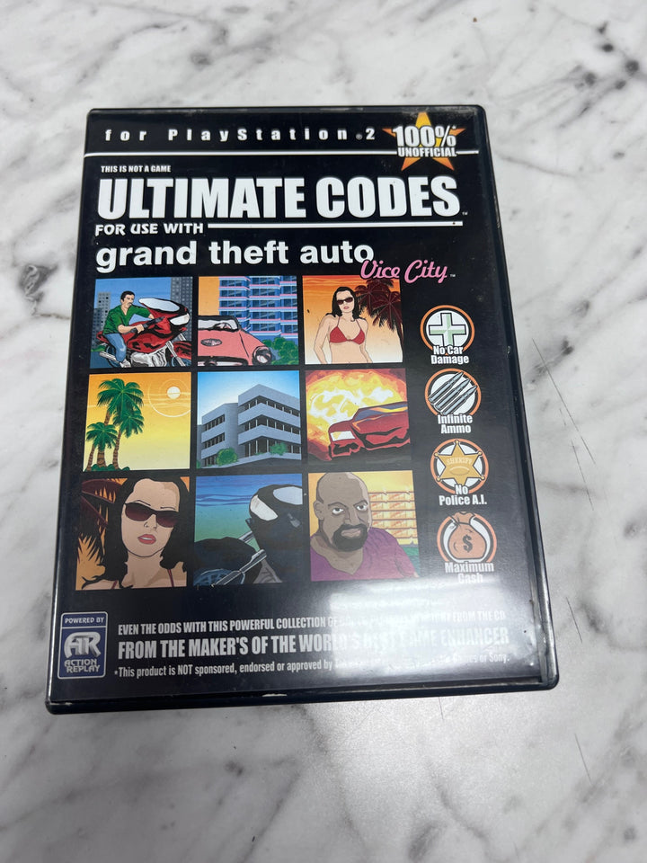 Playstation 2 Ultimate Codes Grand Theft Auto Vice CIty Powered by Action Replay UA11425