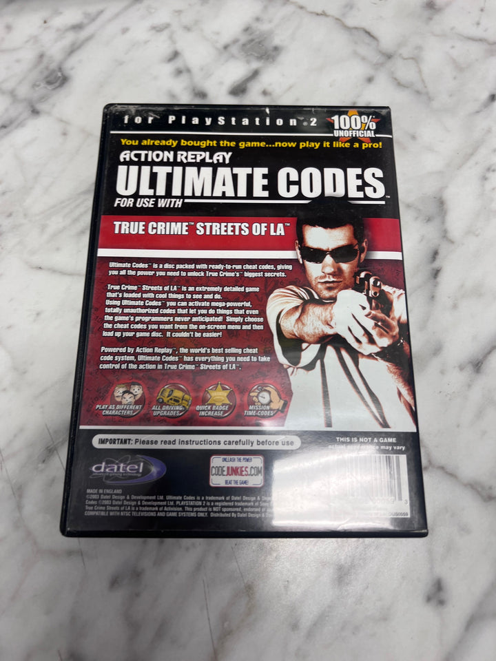 Playstation 2 Ultimate Codes True Crime Streets of LA Powered by Action Replay UA11425