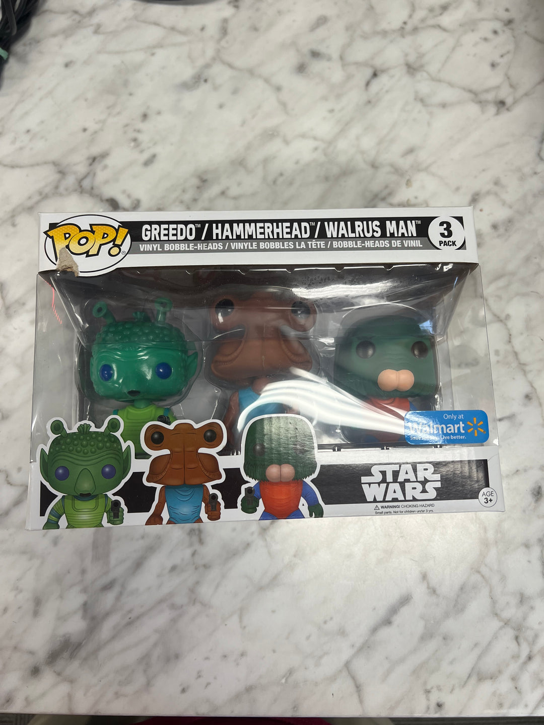 Funko Pop! Walmart Exclusive Star Wars Greedo / Hammerhead / Walrus Man 3-Pack FP101424