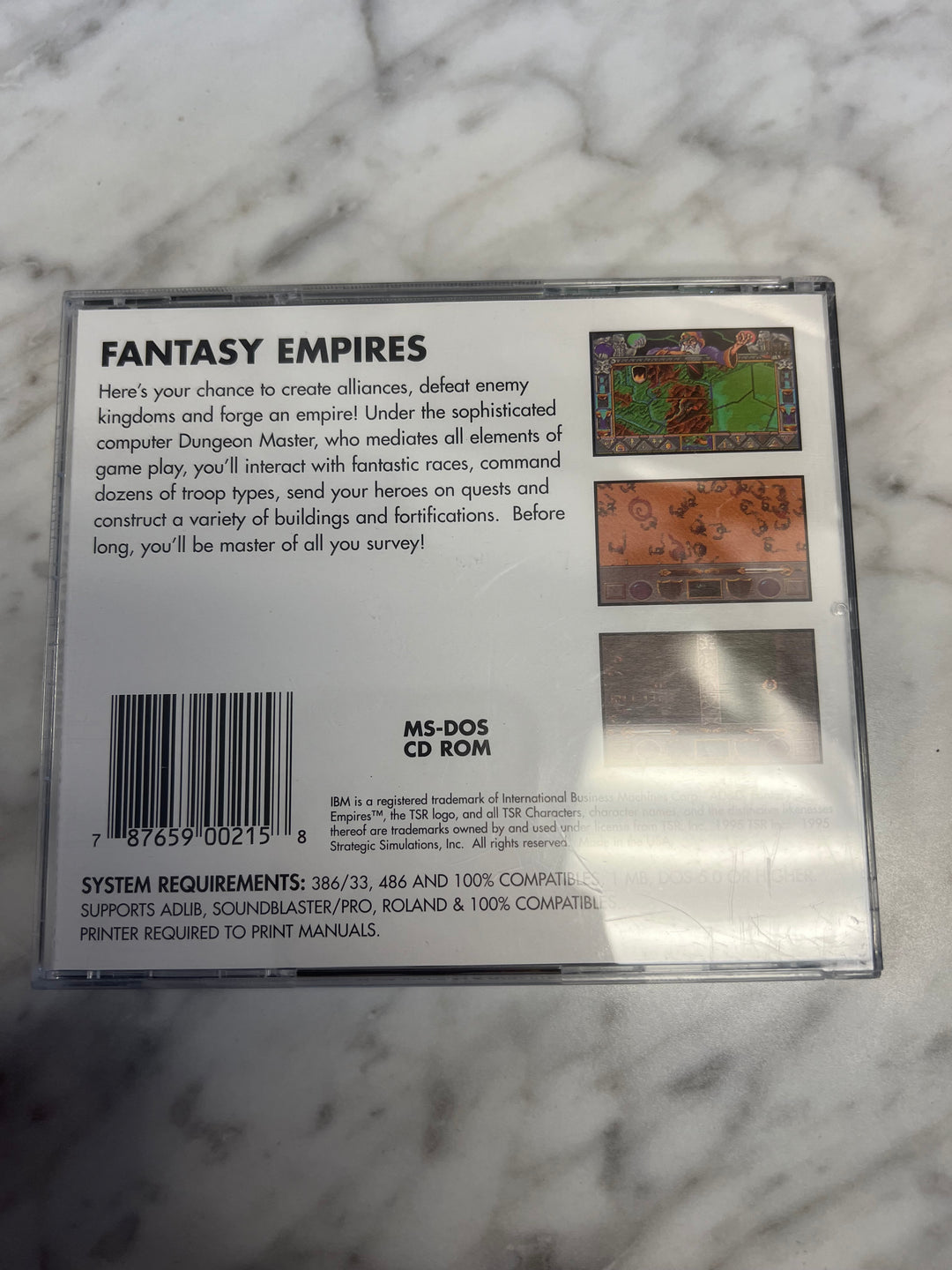 Dungeons & Dragons Fantasy Empires Jewel Case PC CD-ROM    PC73124