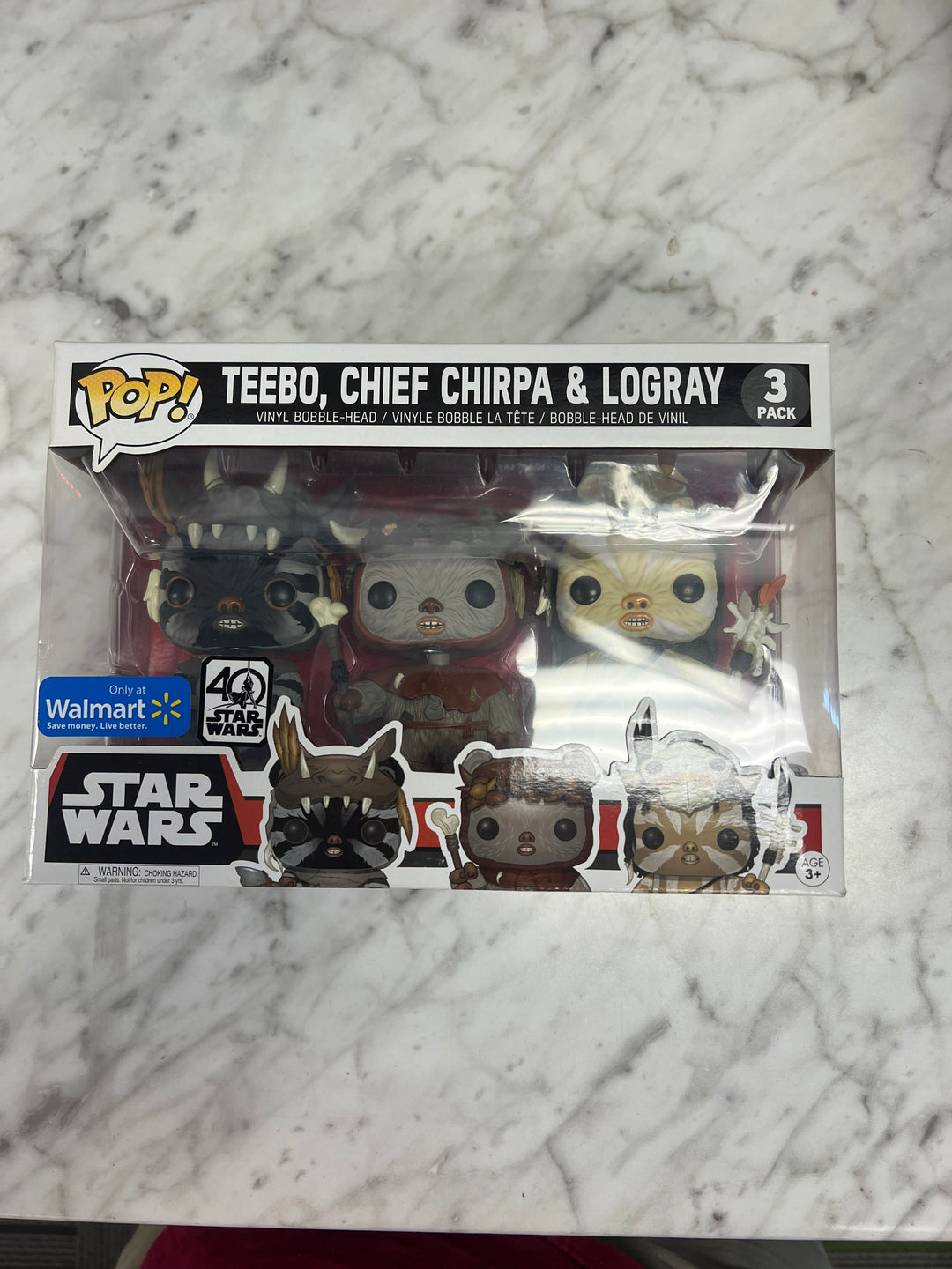 Funko Pop! Vinyl: Star Wars Ewok 3 Pack Teebo Chief Chirpa Logray Walmart FP101424