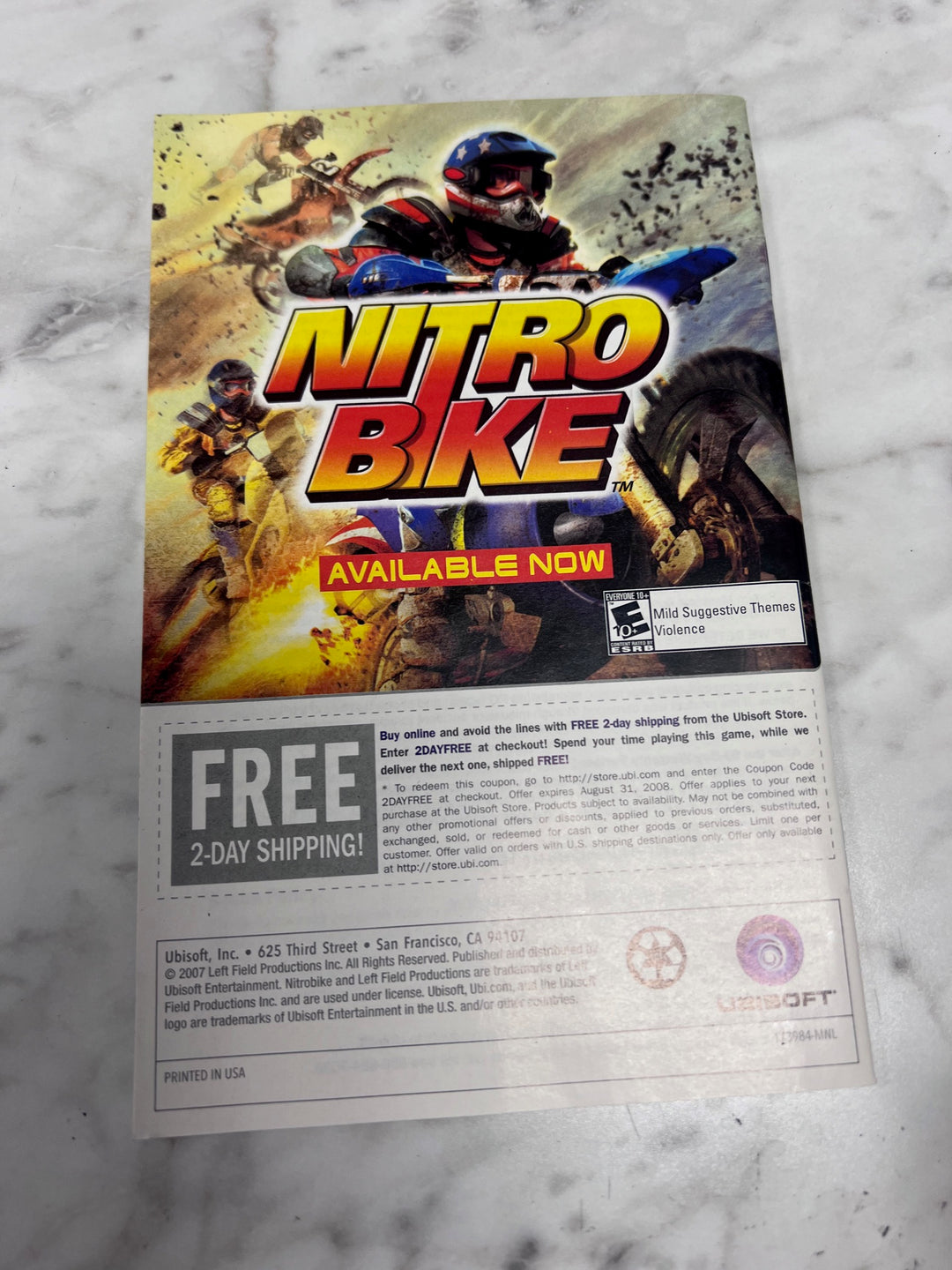 No More Heroes Nintendo Wii MANUAL ONLY MO11425