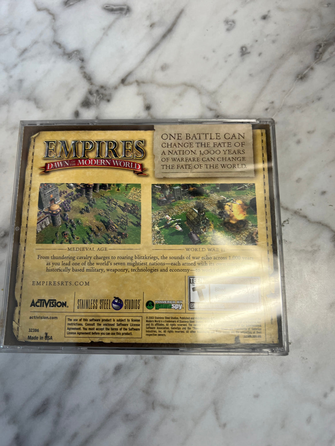 Empires Dawn of the Modern World Jewel Case PC CD-ROM    PC73124