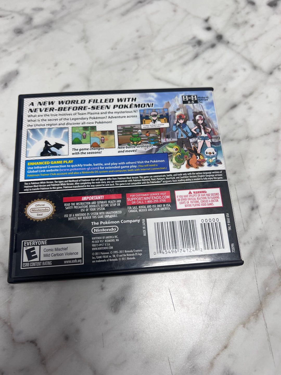 Pokemon White Version Nintendo DS CASE AND MANUAL ONLY